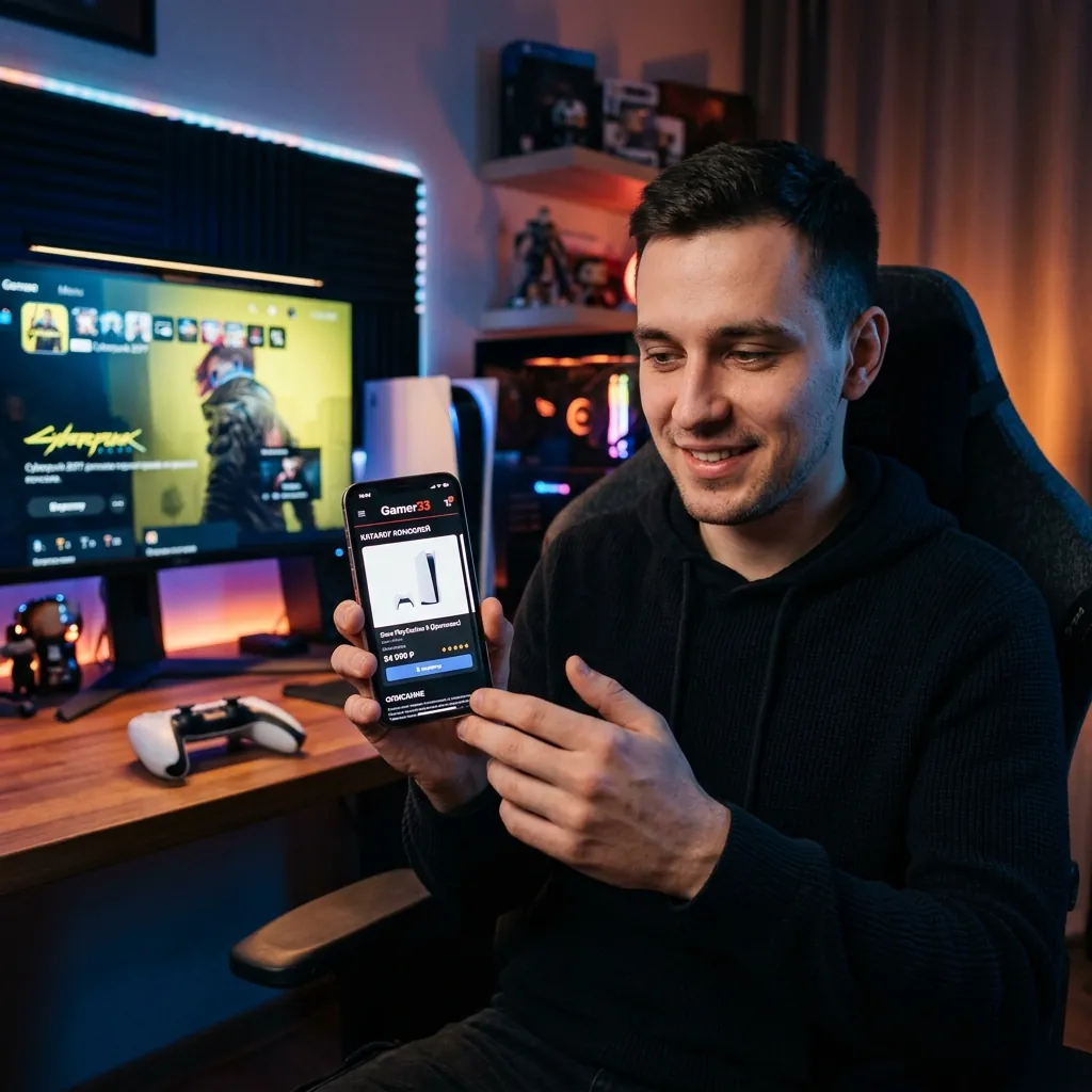 Gamer33 — интернет-магазин консолей — сценарий использования